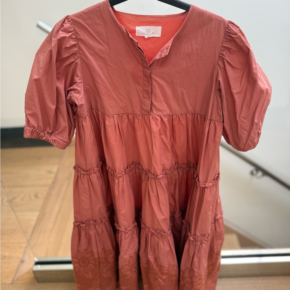 Elegant Terracotta Kids Formal Dress - Picture 2 of 6